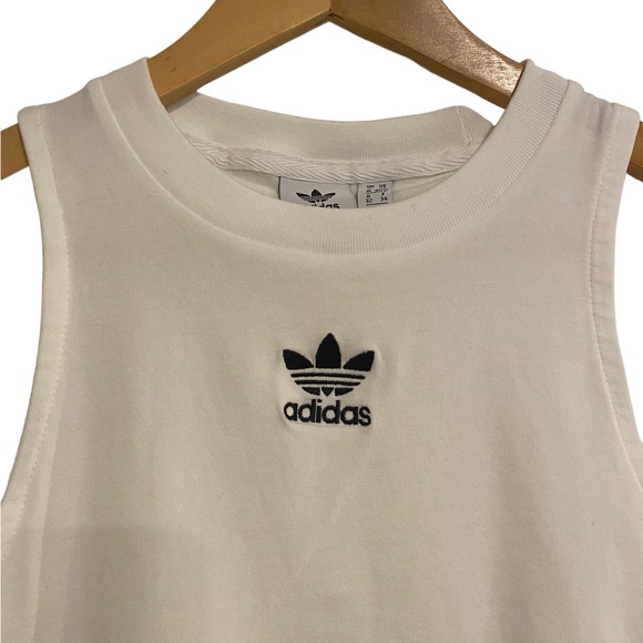 (Sold)Adidas Originals Crop Top, White & Black, Womens XS Sleeveless - Picture 3 of 7